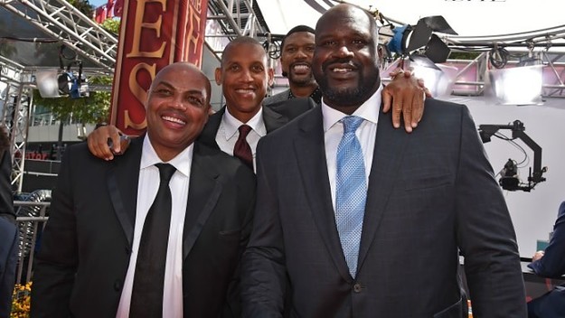 Charles Barkley, Reggie Miller, Jalen Rose, and Shaq.