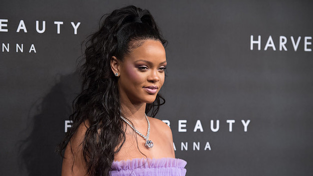Rihanna attends the 'FENTY Beauty' by Rihanna launch.