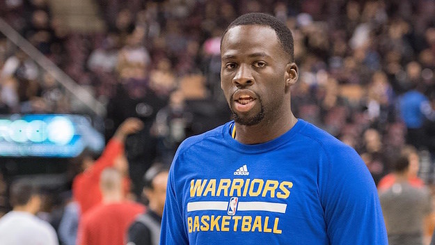 Draymond Green warms up before a game.