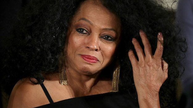 Diana Ross being awarded the Presidential Medal of Freedom.