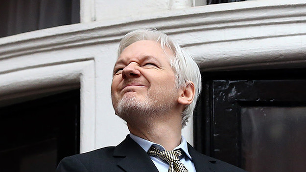 This is a photo of Julian Assange.