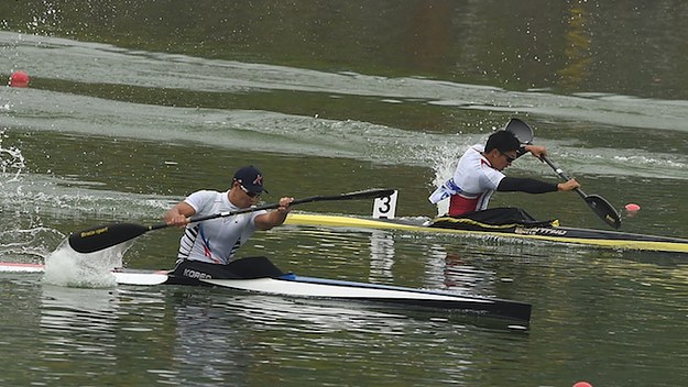 Seiji Komatsu competing at 2014 Asian Games.