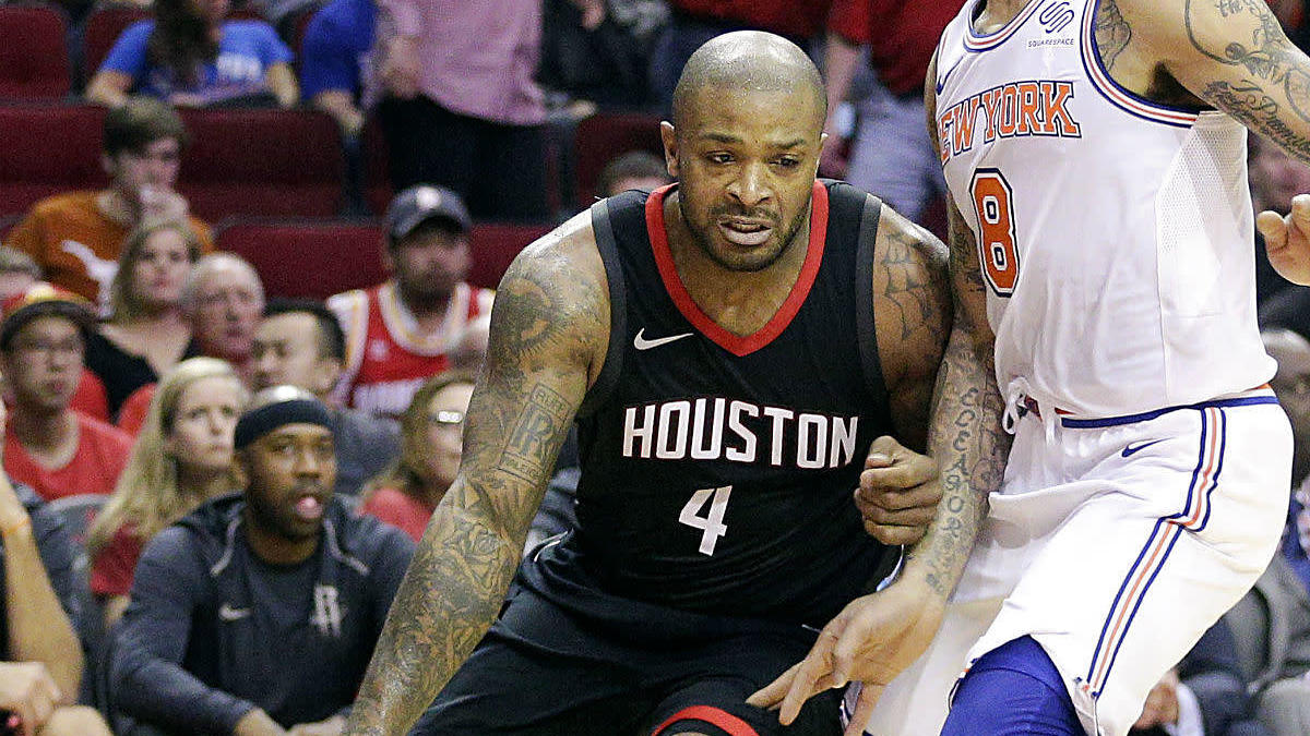 P.J. Tucker Nike Air Yeezy 2 Solar Red In Game