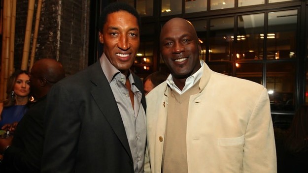 Scottie Pippen and Michael Jordan.