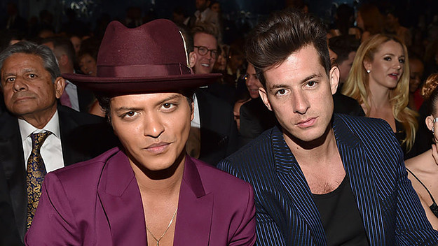 This is a photo of Bruno Mars and Mark Ronson.