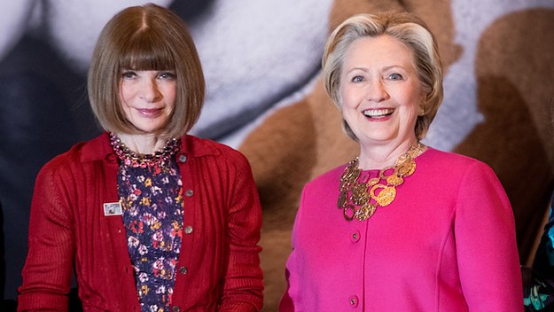 Anna Wintour and Hillary Clinton