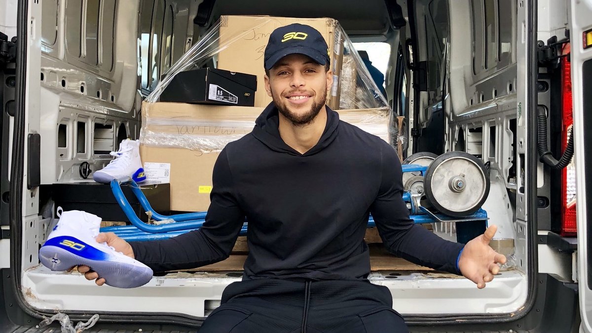 Stephen Curry Giving Away Curry 4s