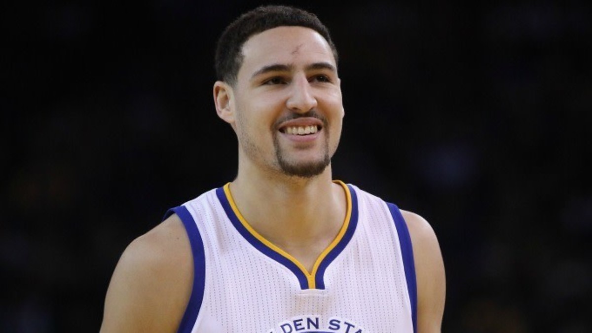 Klay Thompson during a game against the Celtics.