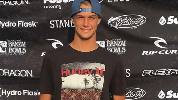 A picture of 16 year old pro surfer Zander Venezia.