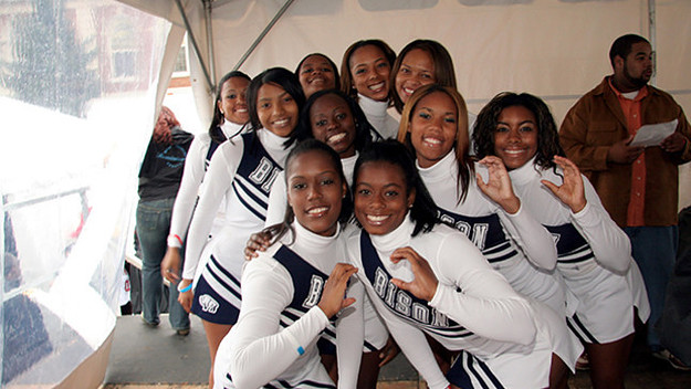 Howard Cheerleaders during Vibe Magazine and Boost Mobile Present YardFest Show