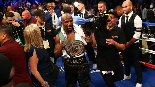 Floyd Mayweather after his TKO of Conor McGregor.