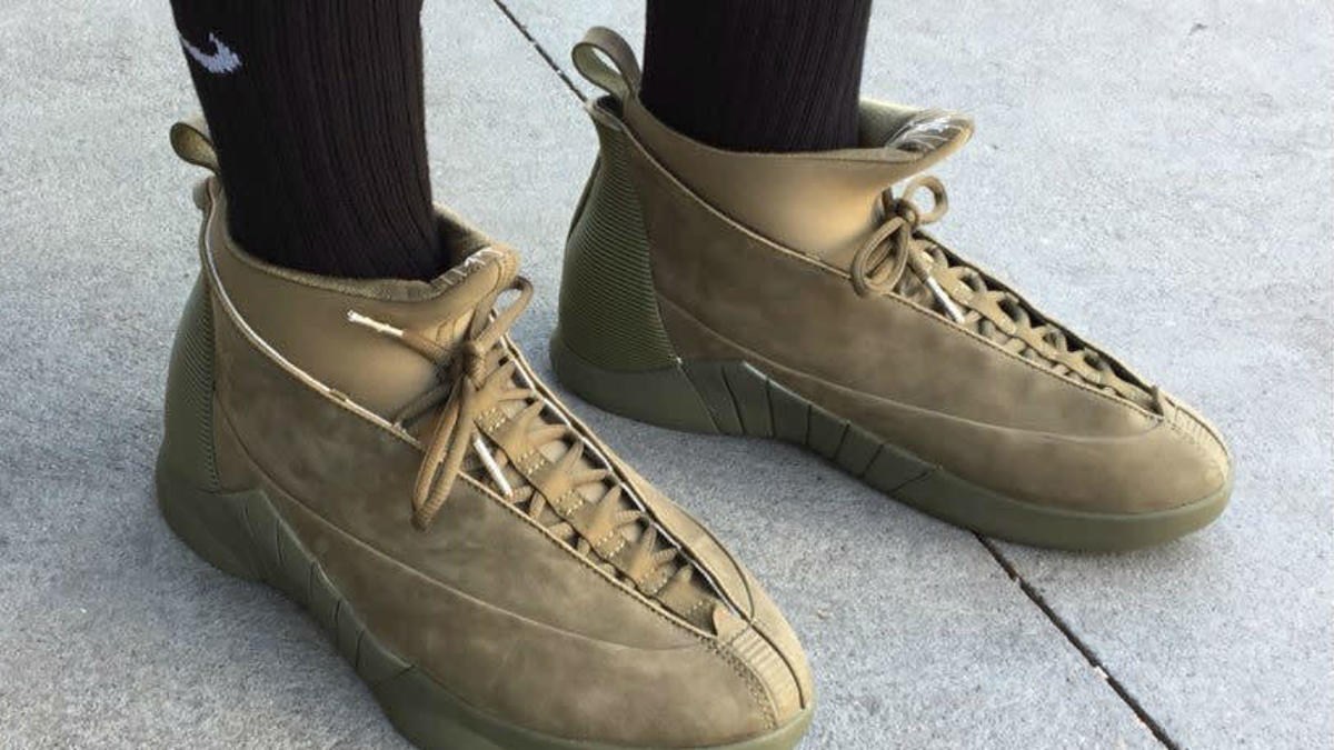 PSNY x Air Jordan 15 Olive Suede