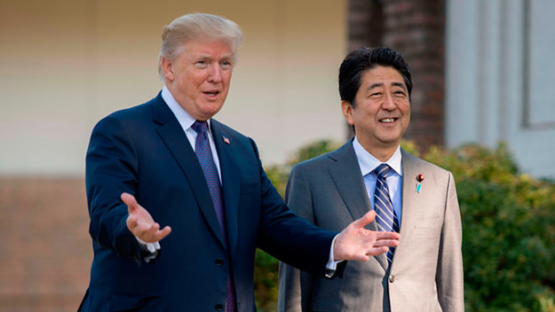 United States President Donald Trump and Japan's Prime Minister Shinzo Abe