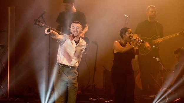 Sam Smith performs.