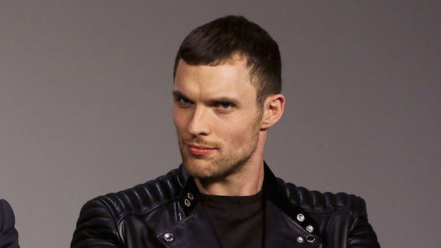 Ed Skrein attends Apple Store Soho event.