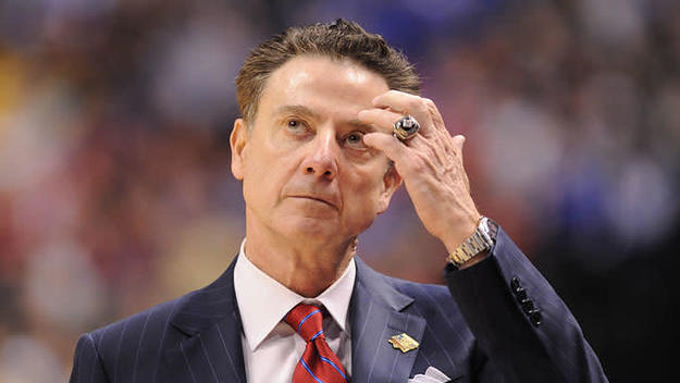 Rick Pitino during a 2017 NCAA Tournament game.