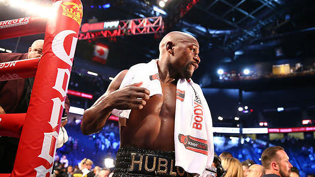 floyd mayweather after winning mcgregor fight
