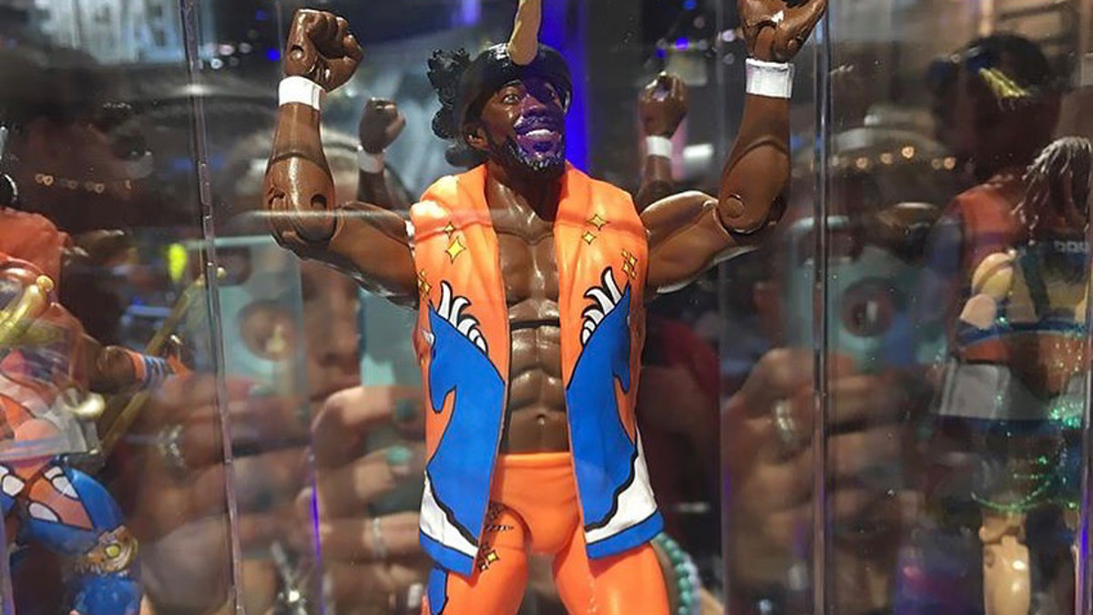 Kofi Kingston Action Figure Wearing Mache Custom Nike LeBron Soldier 10 Uniform