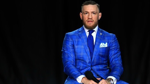 Conor McGregor at a press conference.