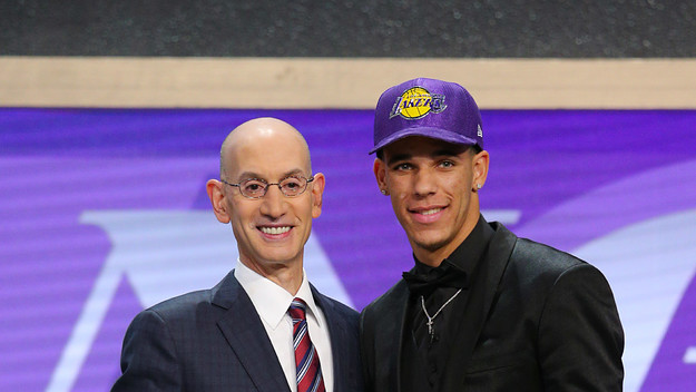Lonzo Ball Adam Silver NBA Draft 2017