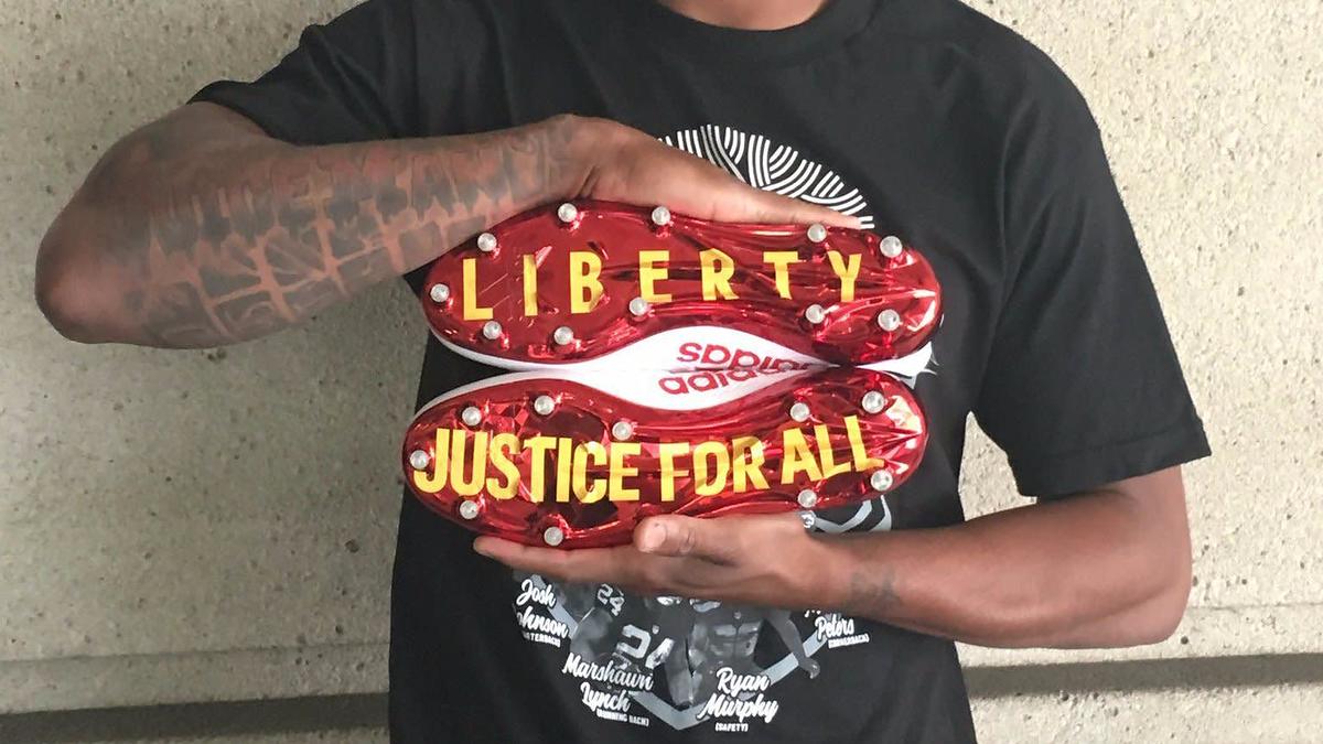 Marcus Peters Adidas Liberty Justice Cleats