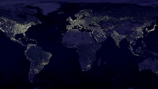 A picture of earth lights.