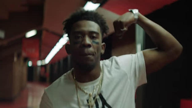 A stillshot from Desiigner's "Outlet" music video.