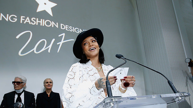 Singer Rihanna presents the 'Young Fashion Designer' : LVMH Prize
