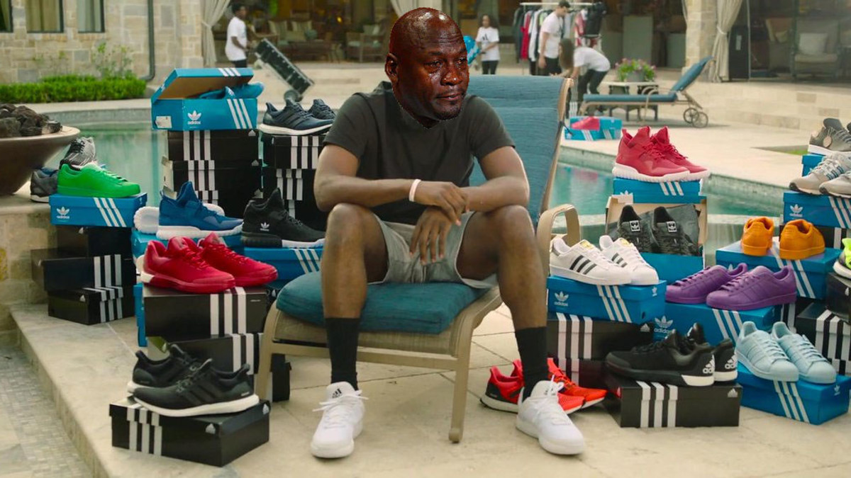 Crying Jordan Adidas