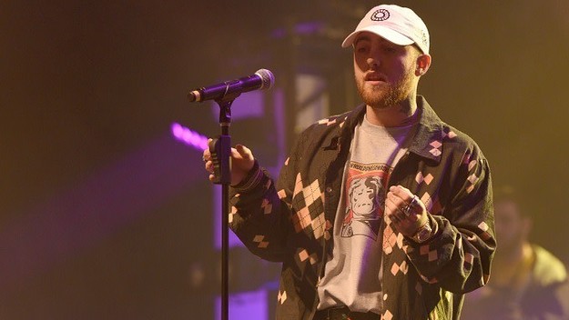 Mac Miller performs at a concert.
