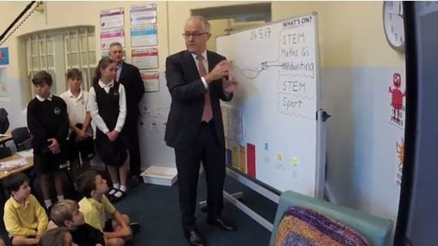 Malcolm Turnbull pays students from Bondi Public School a Visit