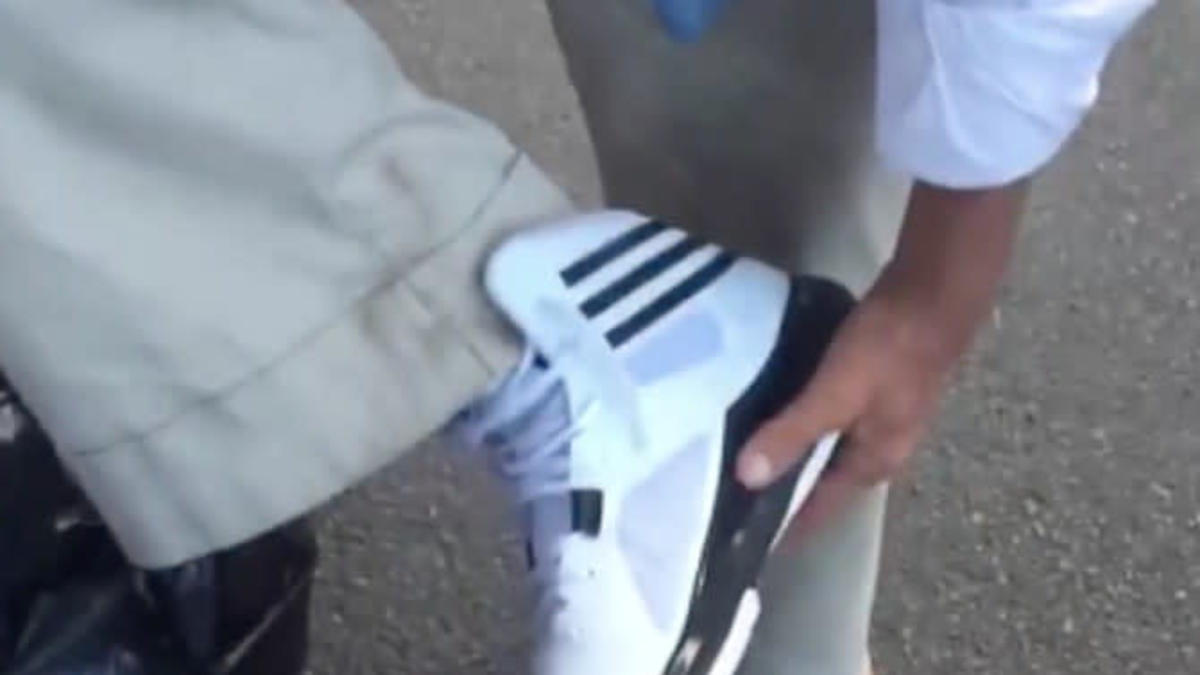 Man Gives Homeless Man Adidas