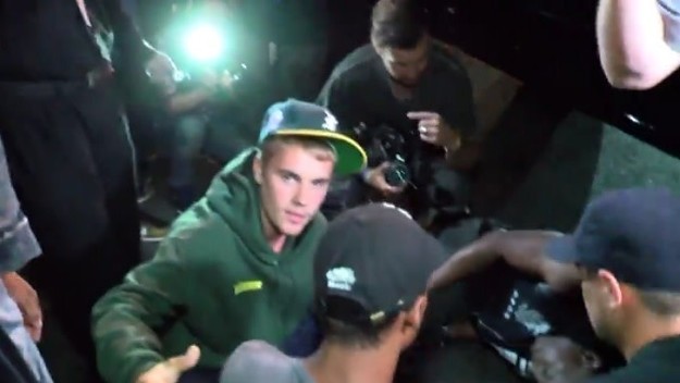 Justin Bieber hits paparazzo with truck.