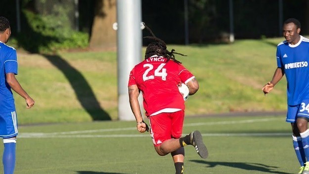 Marshawn Lynch plays soccer.