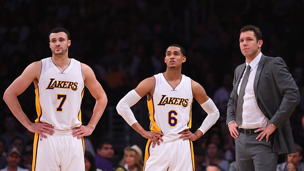 Luke Walton Larry Nance Jordan Clarkson Lakers Grizzlies 2017