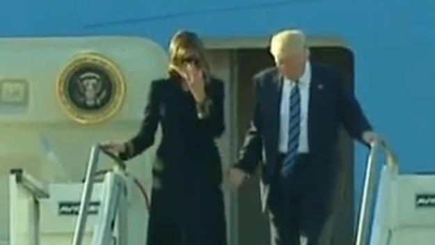 Donald Trump's hand holding effort gets denied for second day in a row.