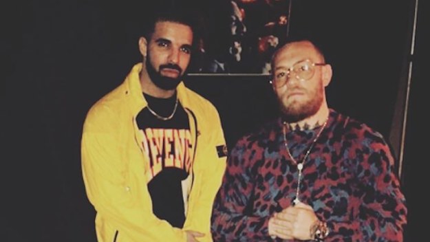 Conor McGregor posts picture of himself and Drake on Instagram.