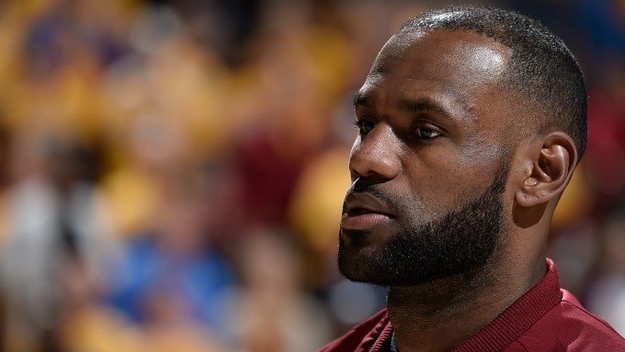 LeBron James prepares for a playoff game against the Raptors.