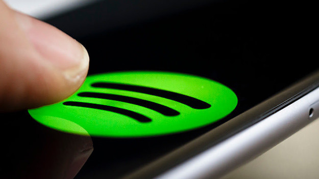 The logo of the music streaming service Spotify is displayed