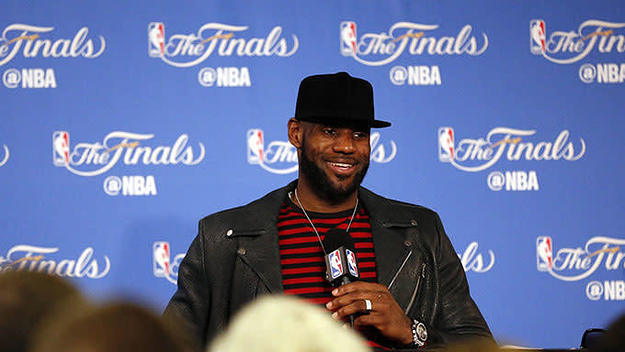 lebron james podium