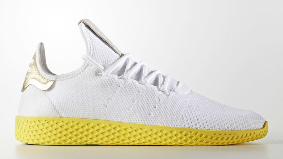 Pharrell x Adidas Tennis Hu White Yellow Release Date Profile BY2674
