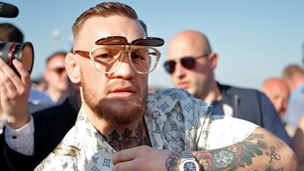 Conor McGregor appears at an event.
