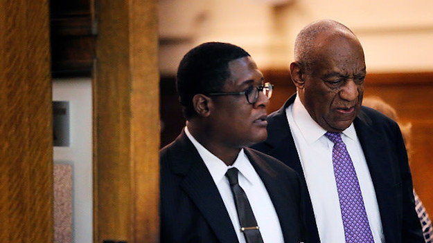 Bill Cosby departs the courtroom after the fifth day of trial
