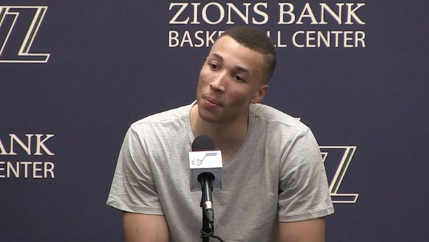 Dante Exum during Utah Jazz Exit Interviews