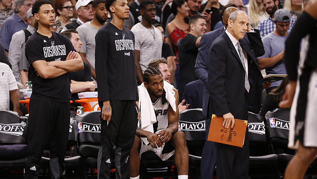 Kawhi Leonard Spurs Rockets Game 5 Bench 2017