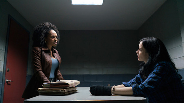 Simone Missick and Krysten Ritter as Misty Knight and Jessica Jones in 'Marvel's The Defenders'