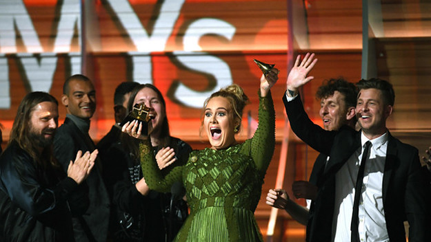 Adele at the 59th Grammy Awards