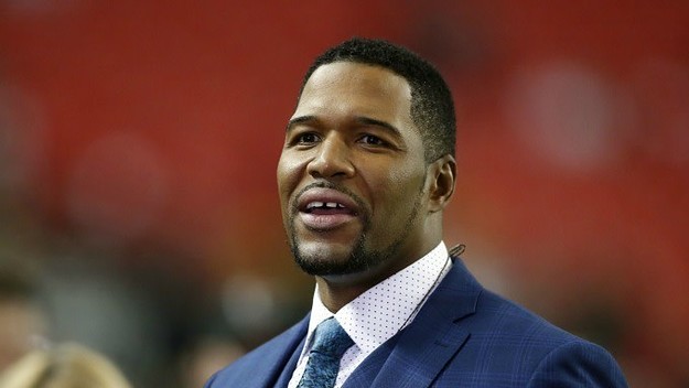 Michael Strahan at the 2017 NFC Championship Game.