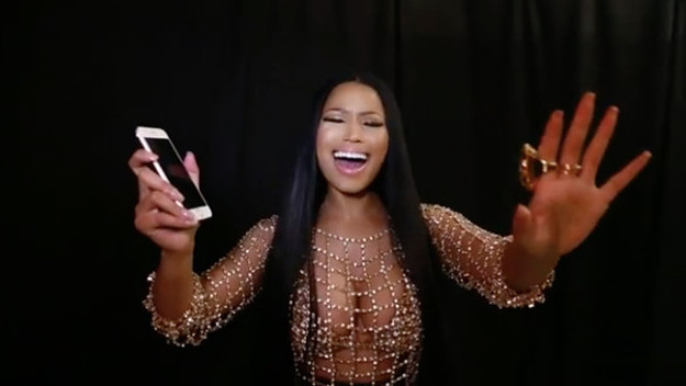 Nicki Minaj lip syncs Celine Dion