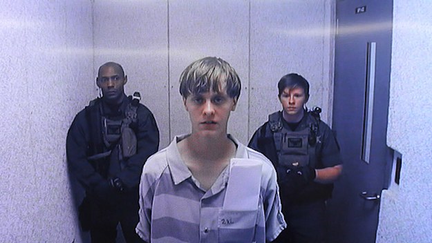 Dylann Roof appears at Centralized Bond Hearing Court